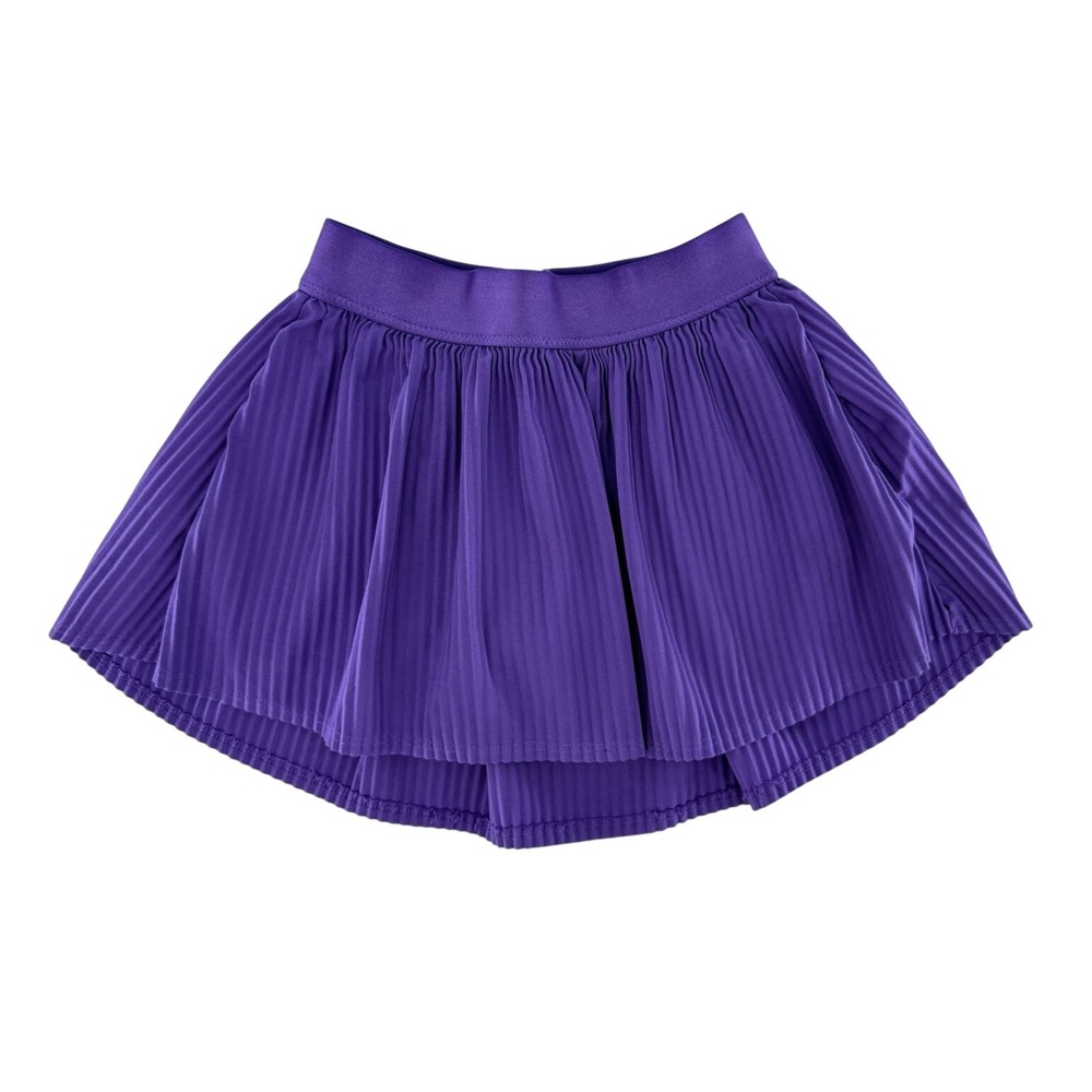 All In Motion Girl's Pull On Purple Pleated Tennis Skirt Size XS 4/5 Preppy